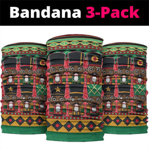 Black Nutcrackers Neck Gaiter Afro Christmas DT03