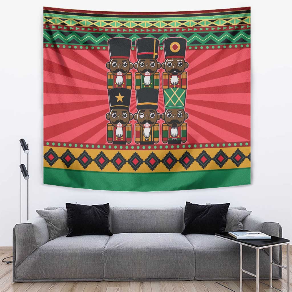 Black Nutcrackers Tapestry Afro Christmas