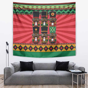 Black Nutcrackers Tapestry Afro Christmas