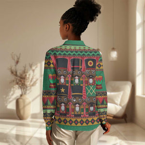 Black Nutcrackers Women Casual Shirt Afro Christmas DT03