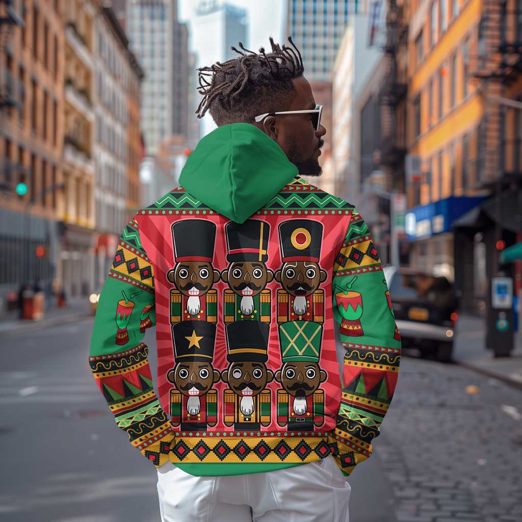 Black Nutcrackers Zip Hoodie Afro Christmas
