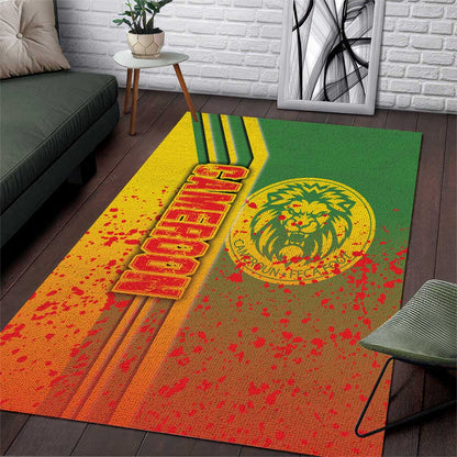Cameroon Soccer Area Rug Indomitable Lions Football - Road To Champion