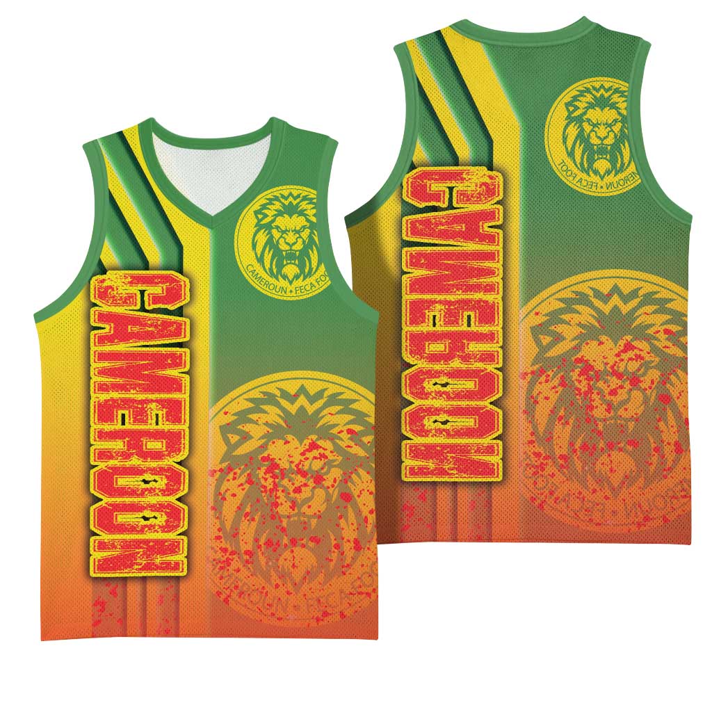 Cameroon Soccer Basketball Jersey Indomitable Lions Football - Road To Champion - African Pride
