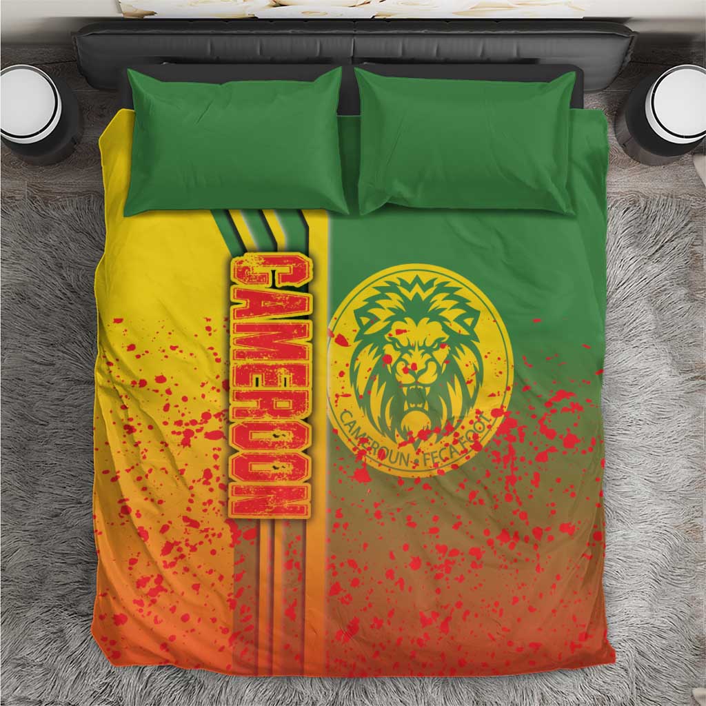 Cameroon Soccer Bedding Set Indomitable Lions Football - Road To Champion