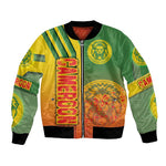 Cameroon Soccer Bomber Jacket Indomitable Lions Football - Road To Champion