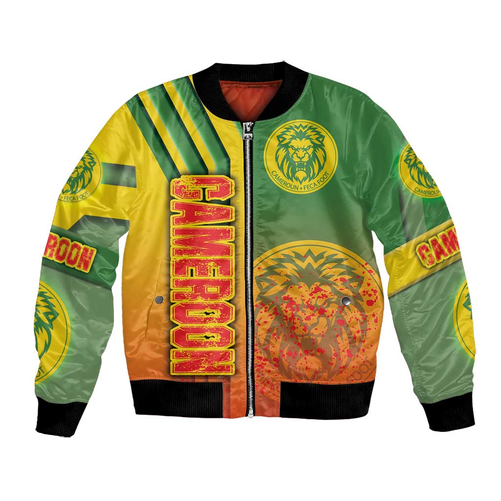 Cameroon Soccer Bomber Jacket Indomitable Lions Football - Road To Champion