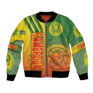 Cameroon Soccer Bomber Jacket Indomitable Lions Football - Road To Champion