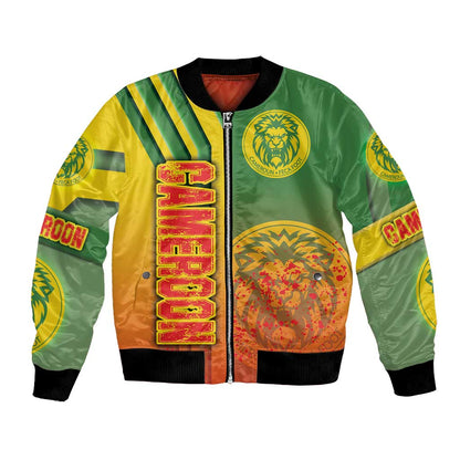 Cameroon Soccer Bomber Jacket Indomitable Lions Football - Road To Champion