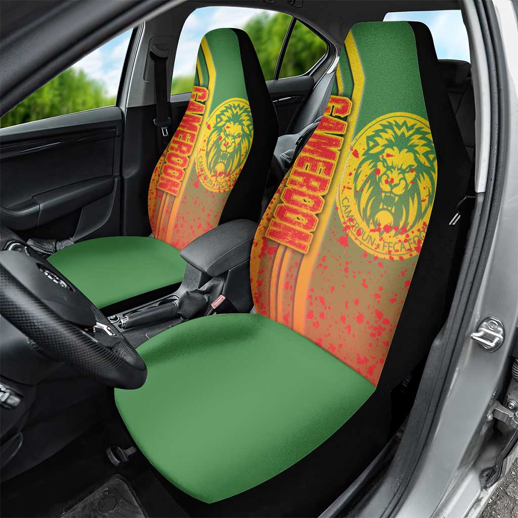 Cameroon Soccer Car Seat Cover Indomitable Lions Football - Road To Champion