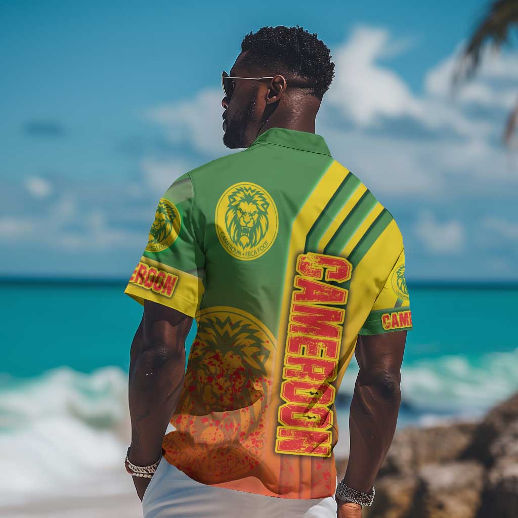 Cameroon Soccer Hawaiian Shirt Indomitable Lions Football - Road To Champion