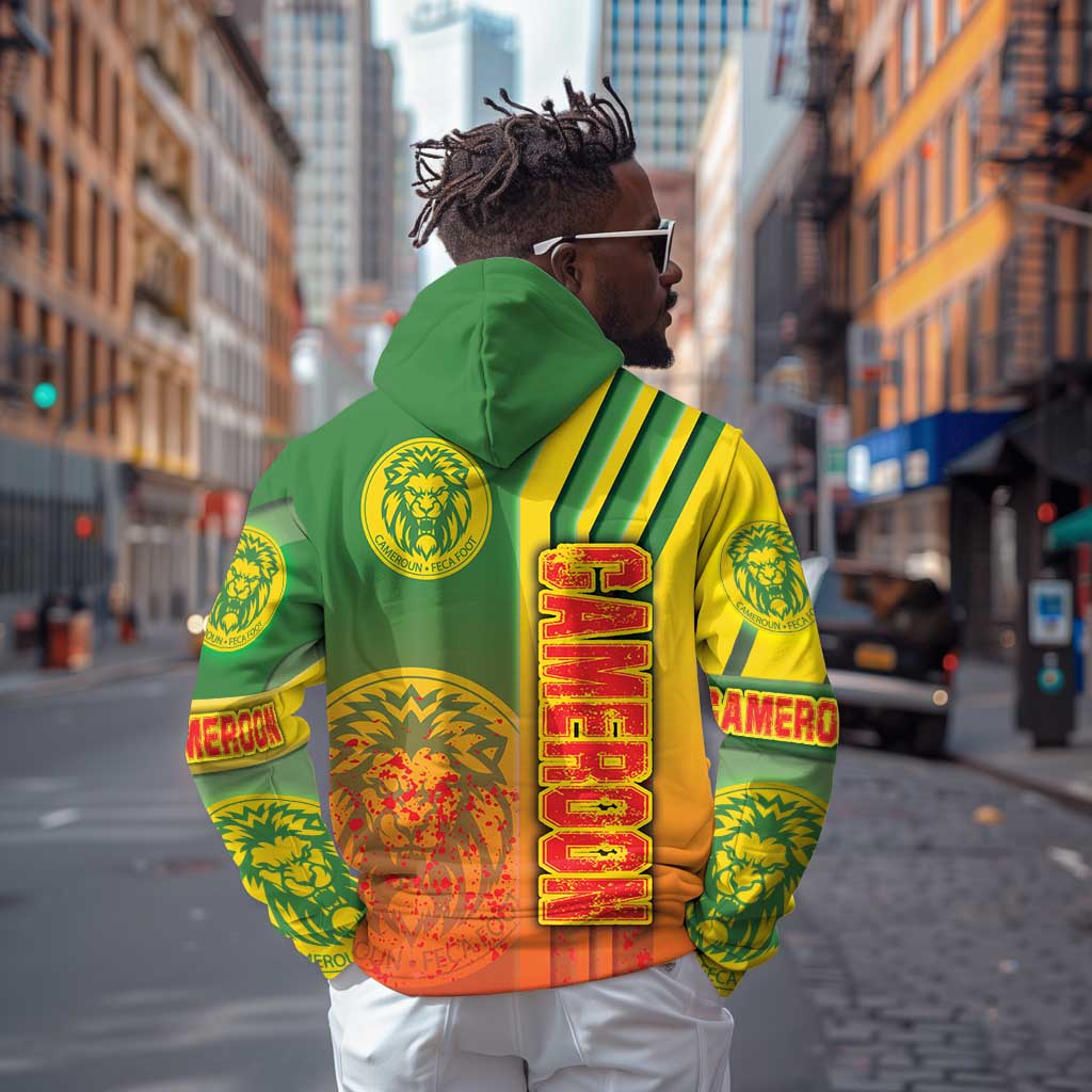 Cameroon Soccer Hoodie Indomitable Lions Football - Road To Champion