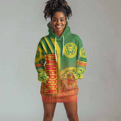 Cameroon Soccer Hoodie Dress Indomitable Lions Football - Road To Champion