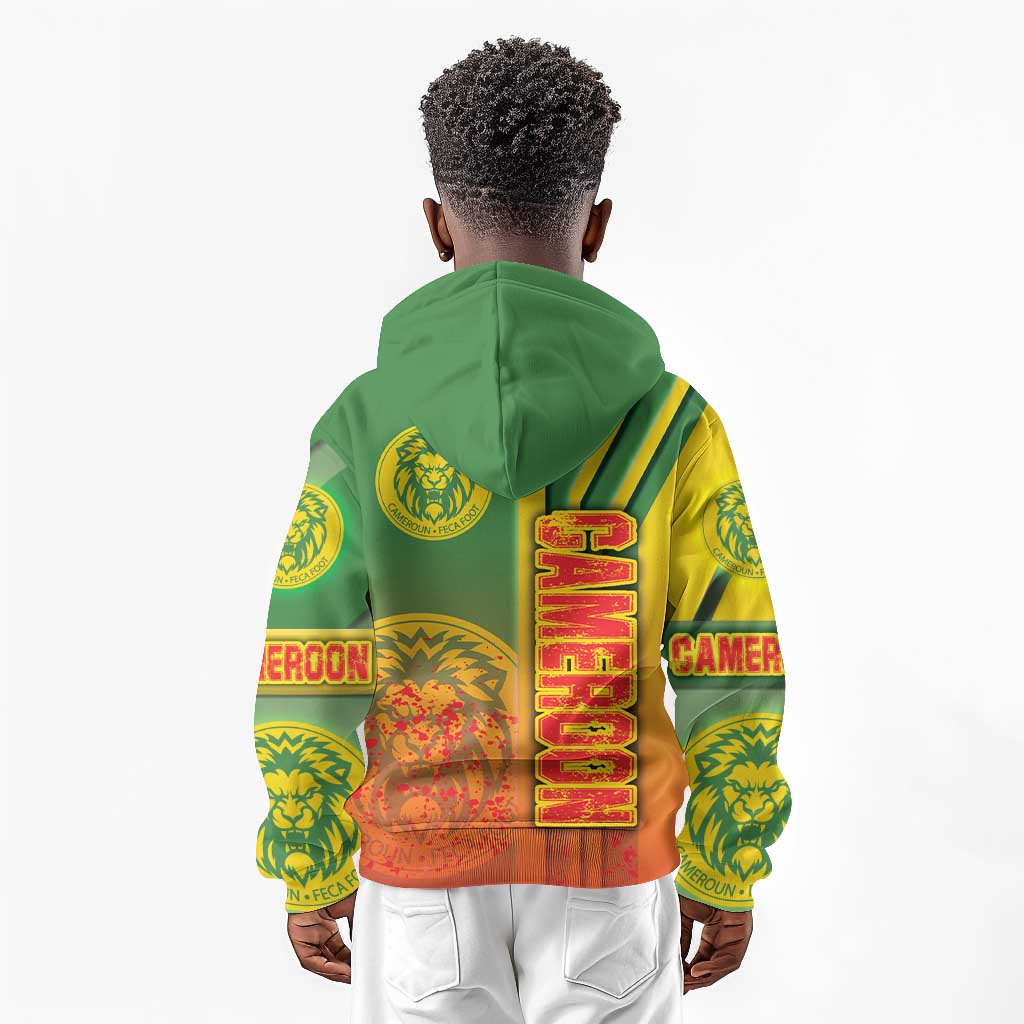 Cameroon Soccer Kid Hoodie Indomitable Lions Football - Road To Champion