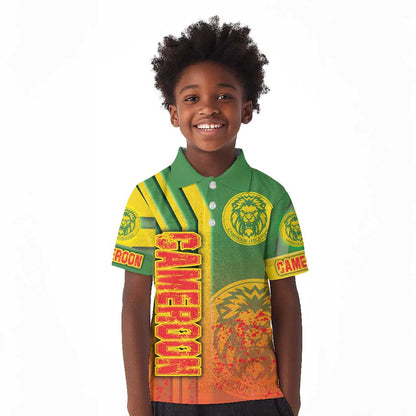 Cameroon Soccer Kid Polo Shirt Indomitable Lions Football - Road To Champion
