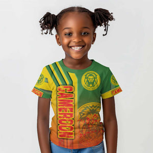 Cameroon Soccer Kid T shirt Indomitable Lions Football - Road To Champion