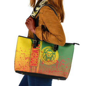 Cameroon Soccer Leather Tote Bag Indomitable Lions Football - Road To Champion