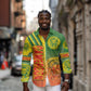 Cameroon Soccer Long Sleeve Button Shirt Indomitable Lions Football - Road To Champion