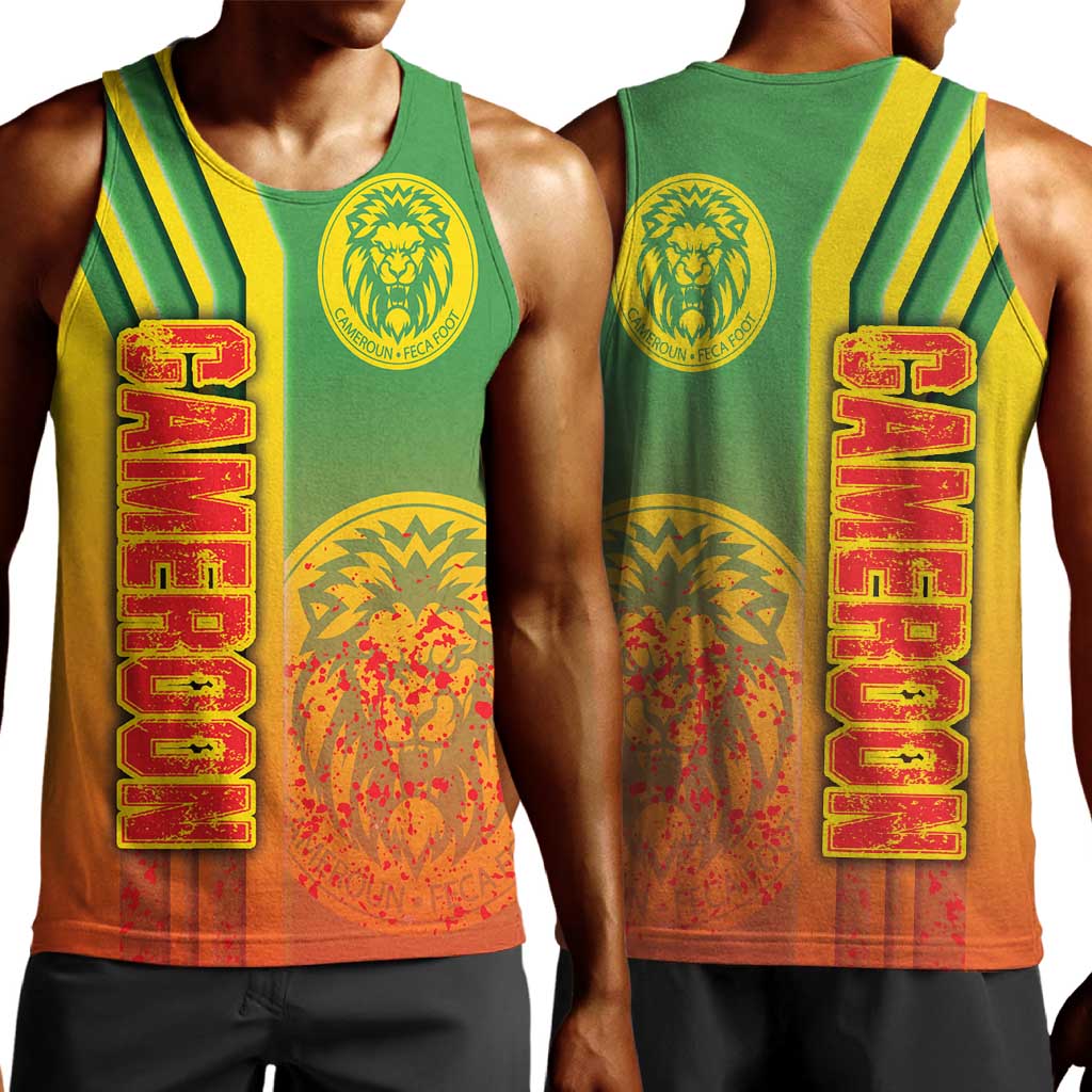 Cameroon Soccer Men Tank Top Indomitable Lions Football - Road To Champion