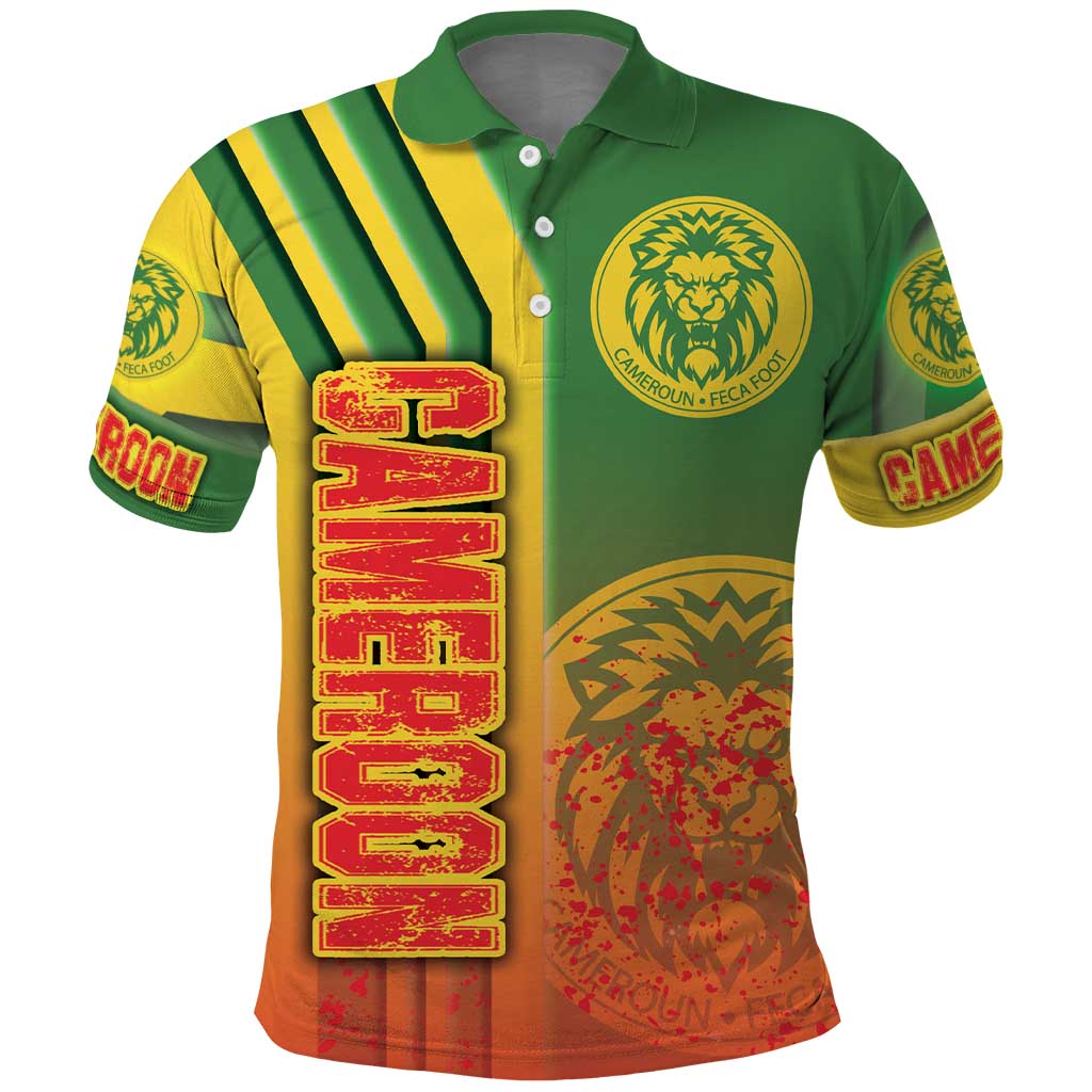 Cameroon Soccer Polo Shirt Indomitable Lions Football - Road To Champion