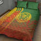Cameroon Soccer Quilt Bed Set Indomitable Lions Football - Road To Champion