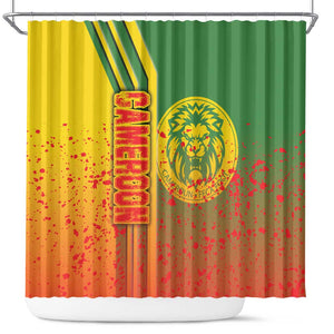 Cameroon Soccer Shower Curtain Indomitable Lions Football - Road To Champion