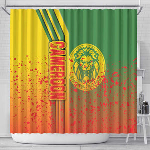 Cameroon Soccer Shower Curtain Indomitable Lions Football - Road To Champion
