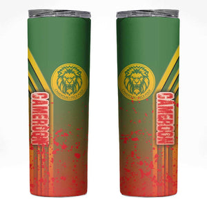 Cameroon Soccer Skinny Tumbler Indomitable Lions Football - Road To Champion