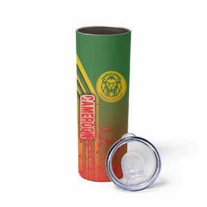 Cameroon Soccer Skinny Tumbler Indomitable Lions Football - Road To Champion