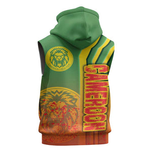 Cameroon Soccer Sleeveless Hoodie Indomitable Lions Football - Road To Champion - African Pride