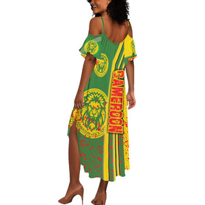 Cameroon Soccer Summer Maxi Dress Indomitable Lions Football - Road To Champion