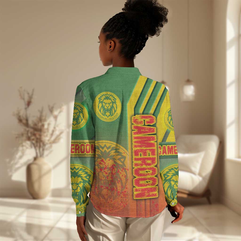 Cameroon Soccer Women Casual Shirt Indomitable Lions Football - Road To Champion