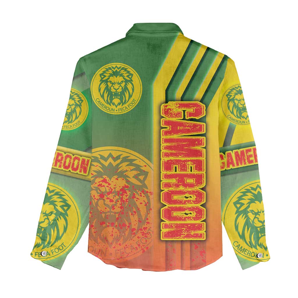 Cameroon Soccer Women Casual Shirt Indomitable Lions Football - Road To Champion