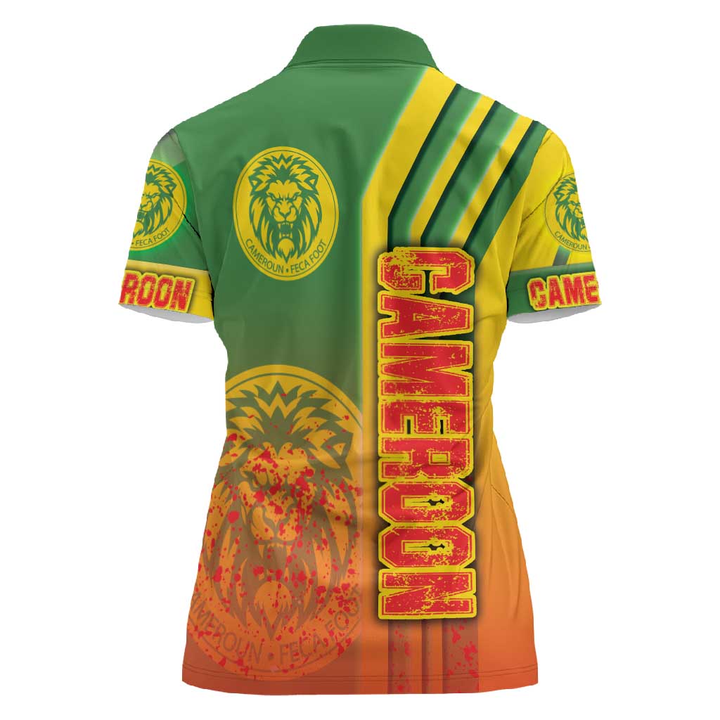 Cameroon Soccer Women Polo Shirt Indomitable Lions Football - Road To Champion