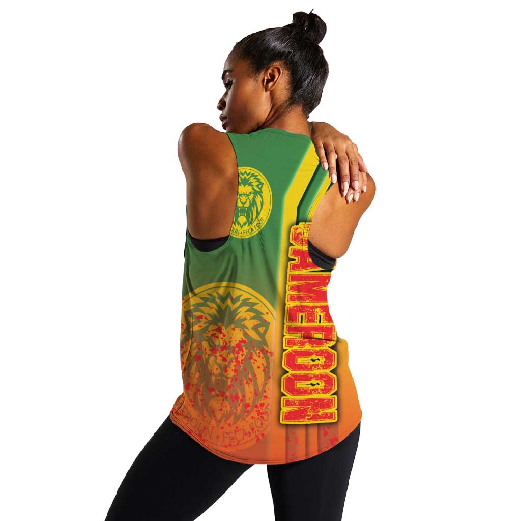 Cameroon Soccer Women Racerback Tank Indomitable Lions Football - Road To Champion