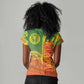 Cameroon Soccer Women V-Neck T-Shirt Indomitable Lions Football - Road To Champion