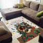 Never Underestimate A Girl Who Loves Reading Books Area Rug African Book Lovers
