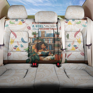 Never Underestimate A Girl Who Loves Reading Books Back Car Seat Cover African Book Lovers
