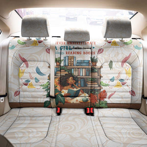 Never Underestimate A Girl Who Loves Reading Books Back Car Seat Cover African Book Lovers
