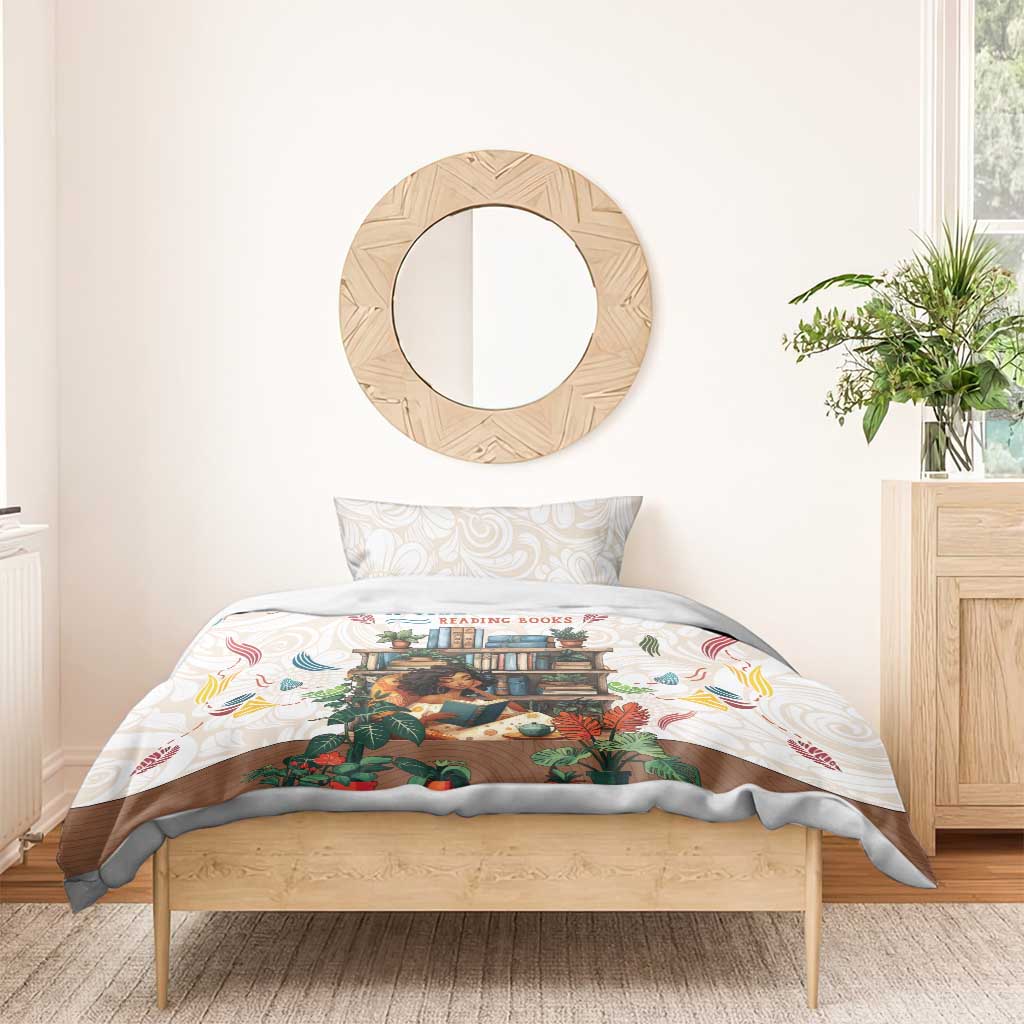 Never Underestimate A Girl Who Loves Reading Books Bedding Set African Book Lovers