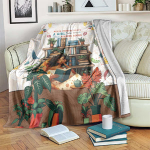 Never Underestimate A Girl Who Loves Reading Books Blanket African Book Lovers