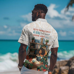 Never Underestimate A Girl Who Loves Reading Books Hawaiian Shirt African Book Lovers