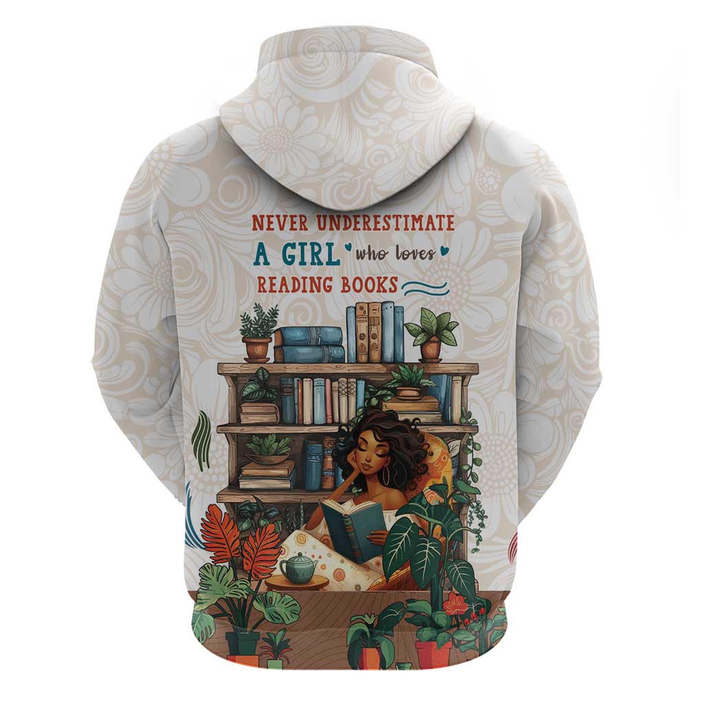 Never Underestimate A Girl Who Loves Reading Books Hoodie African Book Lovers