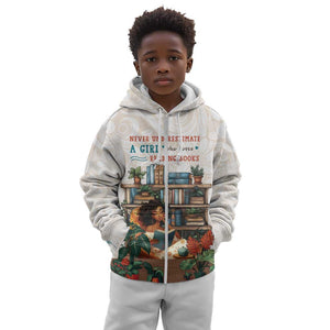 Never Underestimate A Girl Who Loves Reading Books Kid Hoodie African Book Lovers
