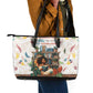 Never Underestimate A Girl Who Loves Reading Books Leather Tote Bag African Book Lovers