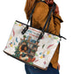 Never Underestimate A Girl Who Loves Reading Books Leather Tote Bag African Book Lovers