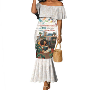 Never Underestimate A Girl Who Loves Reading Books Mermaid Dress African Book Lovers