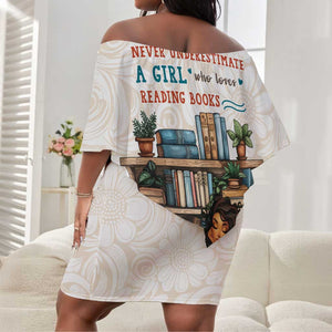 Never Underestimate A Girl Who Loves Reading Books Off Shoulder Short Dress African Book Lovers