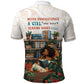 Never Underestimate A Girl Who Loves Reading Books Polo Shirt African Book Lovers