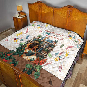 Never Underestimate A Girl Who Loves Reading Books Quilt African Book Lovers
