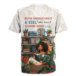 Never Underestimate A Girl Who Loves Reading Books Rugby Jersey African Book Lovers
